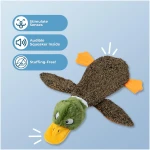 Best Pet Supplies 2-in-1 Stuffless Squeaky Dog Toys with Soft, Durable Fabric for Small, Medium, and Large Pets, No Stuffing for Indoor Play, Supports Active Biting and Play -...