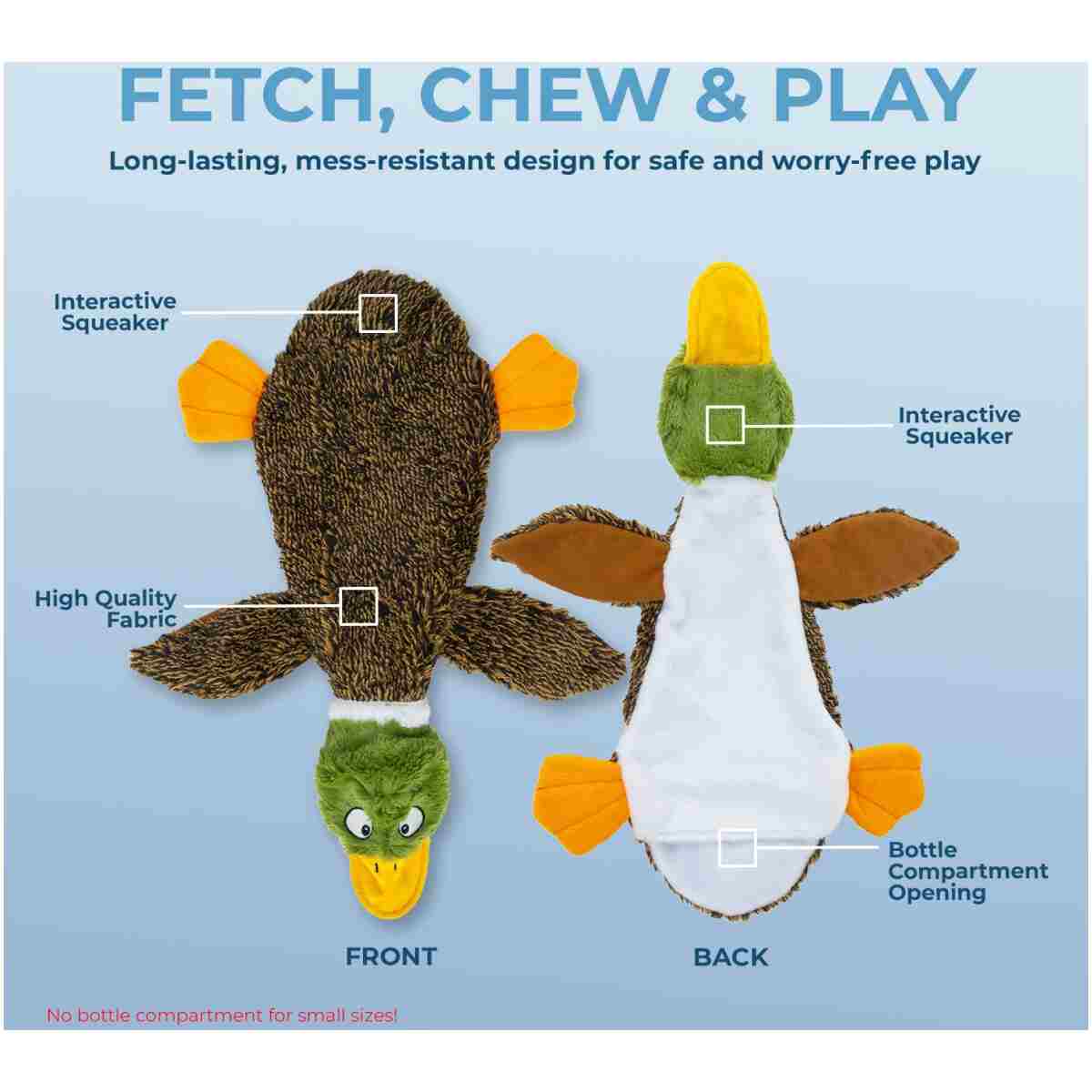 Best Pet Supplies 2-in-1 Stuffless Squeaky Dog Toys with Soft, Durable Fabric for Small, Medium, and Large Pets, No Stuffing for Indoor Play, Supports Active Biting and Play -...