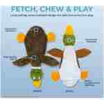 Best Pet Supplies 2-in-1 Stuffless Squeaky Dog Toys with Soft, Durable Fabric for Small, Medium, and Large Pets, No Stuffing for Indoor Play, Supports Active Biting and Play -...