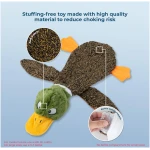Best Pet Supplies 2-in-1 Stuffless Squeaky Dog Toys with Soft, Durable Fabric for Small, Medium, and Large Pets, No Stuffing for Indoor Play, Supports Active Biting and Play -...