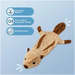 Best Pet Supplies 2-in-1 Stuffless Squeaky Dog Toys with Soft, Durable Fabric for Small, Medium, and Large Pets, No Stuffing for Indoor Play, Supports Active Biting and Play -...