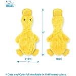 Best Pet Supplies Crinkle Dog Toy for Small, Medium, and Large Breeds, Cute No Stuffing Duck with Soft Squeaker, Fun for Indoor Puppies and Senior Pups, Plush No Mess Chew and...