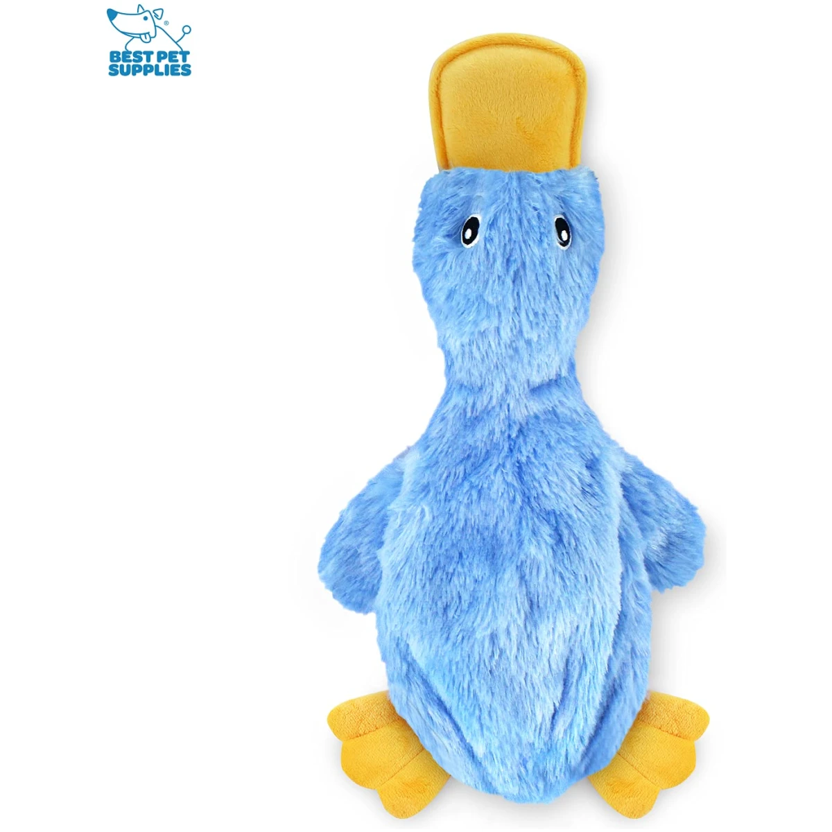 Best Pet Supplies Crinkle Dog Toy for Small, Medium, and Large Breeds, Cute No Stuffing Duck with Soft Squeaker, Fun for Indoor Puppies and Senior Pups, Plush No Mess Chew and...
