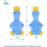 Best Pet Supplies Crinkle Dog Toy for Small, Medium, and Large Breeds, Cute No Stuffing Duck with Soft Squeaker, Fun for Indoor Puppies and Senior Pups, Plush No Mess Chew and...