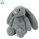 Best Pet Supplies Interactive Bunny Buddy Dog Toy with Crinkle and Squeaky Enrichment for Small and Medium Breed Puppies or Dogs, Cute and Plush - Bunny Bundle (Beige, Gray)