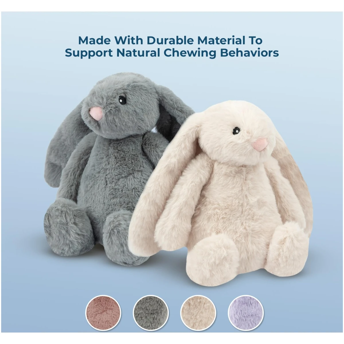 Best Pet Supplies Interactive Bunny Buddy Dog Toy with Crinkle and Squeaky Enrichment for Small and Medium Breed Puppies or Dogs, Cute and Plush - Bunny (Beige), Small