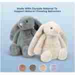 Best Pet Supplies Interactive Bunny Buddy Dog Toy with Crinkle and Squeaky Enrichment for Small and Medium Breed Puppies or Dogs, Cute and Plush - Bunny (Beige), Small