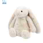 Best Pet Supplies Interactive Bunny Buddy Dog Toy with Crinkle and Squeaky Enrichment for Small and Medium Breed Puppies or Dogs, Cute and Plush - Bunny Bundle (Beige, Gray)