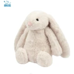 Best Pet Supplies Interactive Bunny Buddy Dog Toy with Crinkle and Squeaky Enrichment for Small and Medium Breed Puppies or Dogs, Cute and Plush - Bunny Bundle (Beige, Gray)