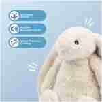 Best Pet Supplies Interactive Bunny Buddy Dog Toy with Crinkle and Squeaky Enrichment for Small and Medium Breed Puppies or Dogs, Cute and Plush - Bunny (Beige), Small