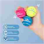 Best Pet Supplies Squeaky Tennis Toys for Dogs, 4-Pack, Heavy-Duty Interactive Pet Toys for Throwing and Fetching, Supports Exercise and Natural Behavior Training, Durable - Small