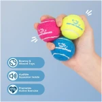 Best Pet Supplies Squeaky Tennis Toys for Dogs, 4-Pack, Heavy-Duty Interactive Pet Toys for Throwing and Fetching, Supports Exercise and Natural Behavior Training, Durable - Small
