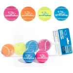 Best Pet Supplies Squeaky Tennis Toys for Dogs, 4-Pack, Heavy-Duty Interactive Pet Toys for Throwing and Fetching, Supports Exercise and Natural Behavior Training, Durable - Small