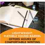 BIC Round Stic Xtra Life Black Ballpoint Pens, Medium Point (1.0mm), 10-Count Pack of Bulk Pens, Flexible Round Barrel for Writing Comfort, No. 1 Selling Ballpoint Pens