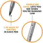 BIC Round Stic Xtra Life Black Ballpoint Pens, Medium Point (1.0mm), 10-Count Pack of Bulk Pens, Flexible Round Barrel for Writing Comfort, No. 1 Selling Ballpoint Pens