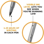 BIC Round Stic Xtra Life Black Ballpoint Pens, Medium Point (1.0mm), 10-Count Pack of Bulk Pens, Flexible Round Barrel for Writing Comfort, No. 1 Selling Ballpoint Pens