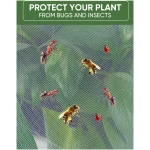 Bird Netting for Garden Protection - 4 Pack Garden Netting Pest Barrier with Drawstring,3.3Ft x 2.7Ft Mosquito Net Tomato Protective Cover Garden Plant Netting for Cicadas...