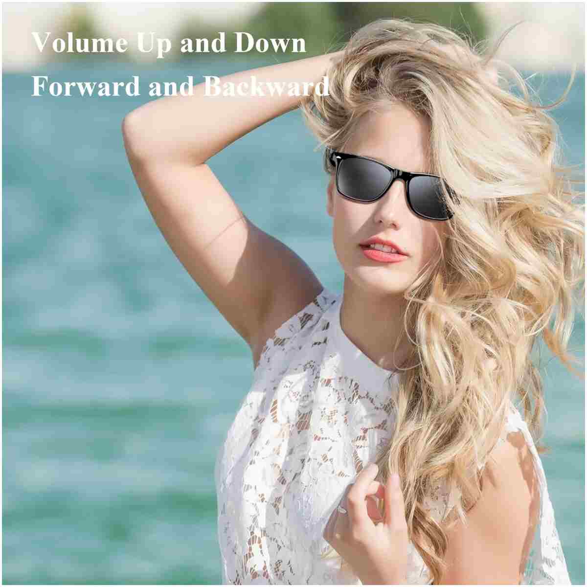 Blackview Smart Glasses, 5.0 Bluetooth Sunglasses with Open Ear Speaker, Voice Assistant Compatible, Blue Light Blocking Lens