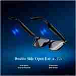 Blackview Smart Glasses, 5.0 Bluetooth Sunglasses with Open Ear Speaker, Voice Assistant Compatible, Blue Light Blocking Lens