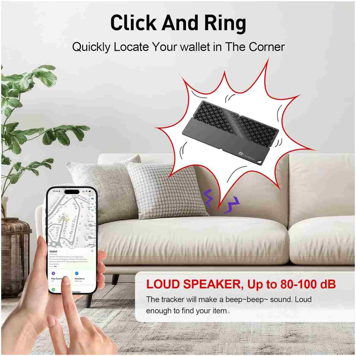by Air Tag (2025) iOS Only Bluetooth Tracker with Apple Find My, iPhone Smart Card Wallet Finder GPS Tracker, 5-10 Years Battery, Keys Finder and Item Locator for Keys, Bags,...