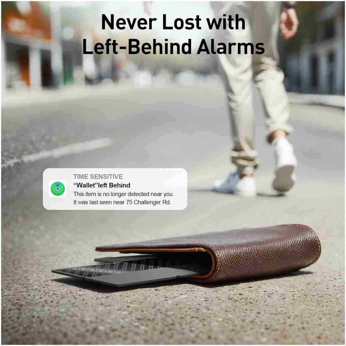by Air Tag (2025) iOS Only Bluetooth Tracker with Apple Find My, iPhone Smart Card Wallet Finder GPS Tracker, 5-10 Years Battery, Keys Finder and Item Locator for Keys, Bags,...