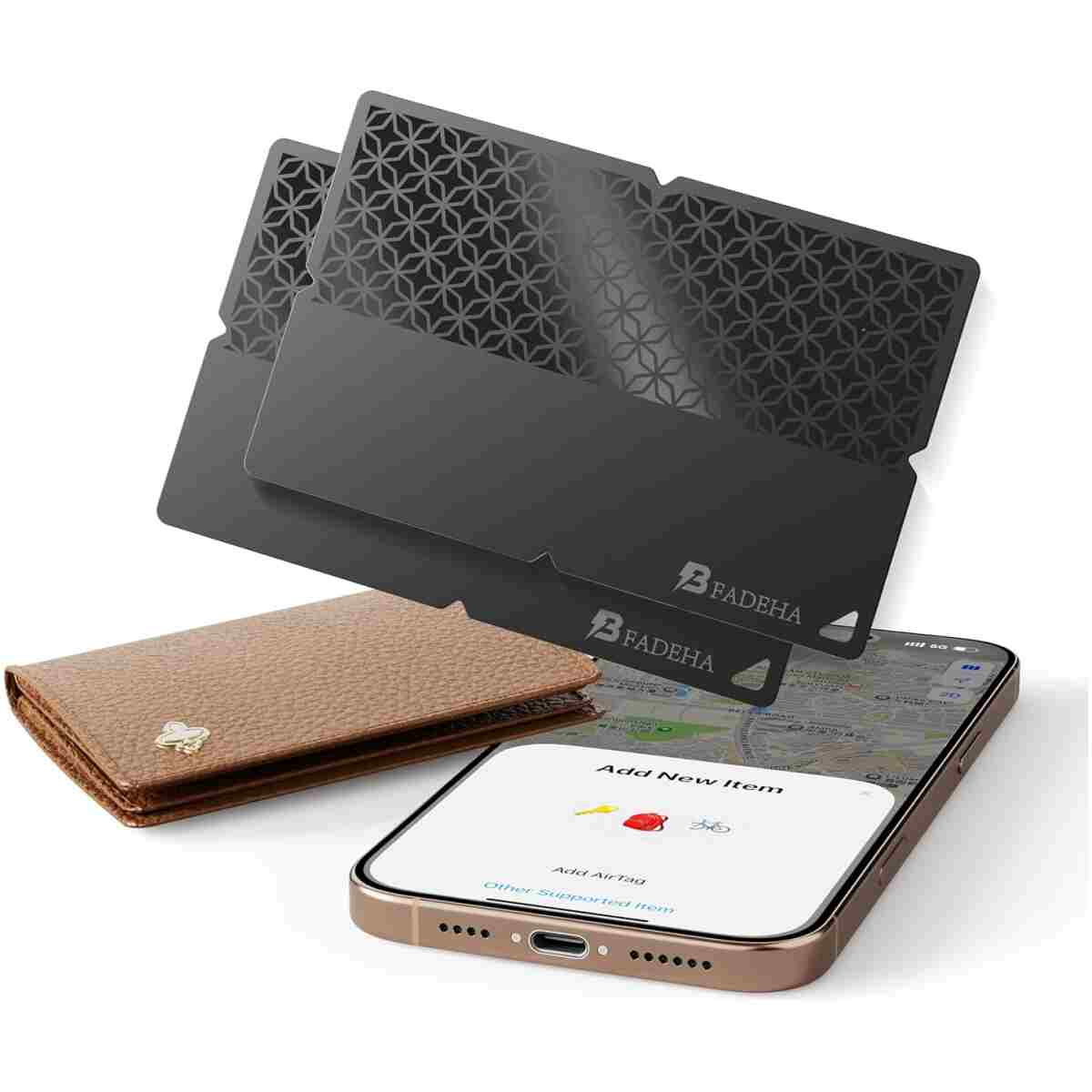 by Air Tag (2025) iOS Only Bluetooth Tracker with Apple Find My, iPhone Smart Card Wallet Finder GPS Tracker, 5-10 Years Battery, Keys Finder and Item Locator for Keys, Bags,...