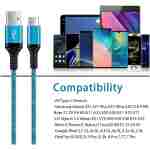 C 型充电器线快速充电 USB C 型数据线 Android 充电器线 6 英尺 2 件装适用于三星 Galaxy S25 S24 S23 S22 S21 S20 Ultra S20+ Note 20 10 S10 S9 Plus A12 A11 A52 Google...