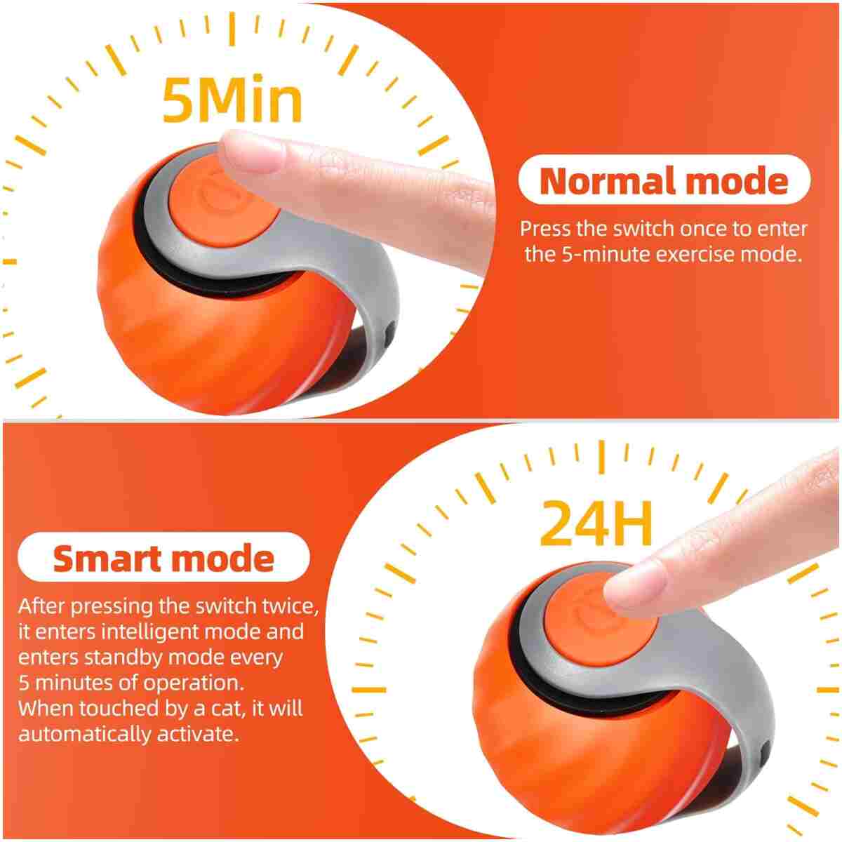 Cat Chasing Toys, Intelligent Interactive Toys for Cats, Automatic Cat Rolling Ball Toys, Cat Toys That Can Escape