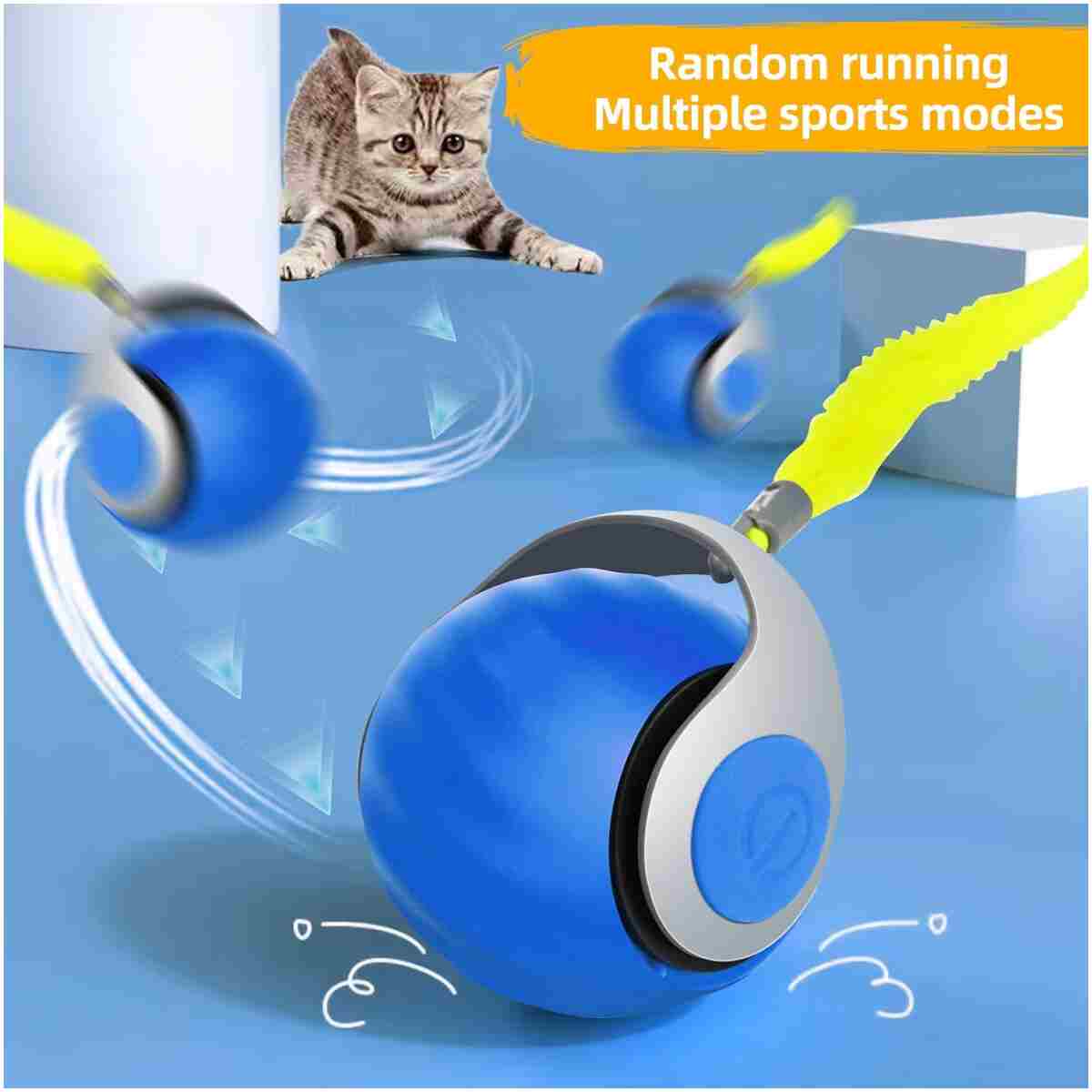 Cat Chasing Toys, Intelligent Interactive Toys for Cats, Automatic Cat Rolling Ball Toys, Cat Toys That Can Escape
