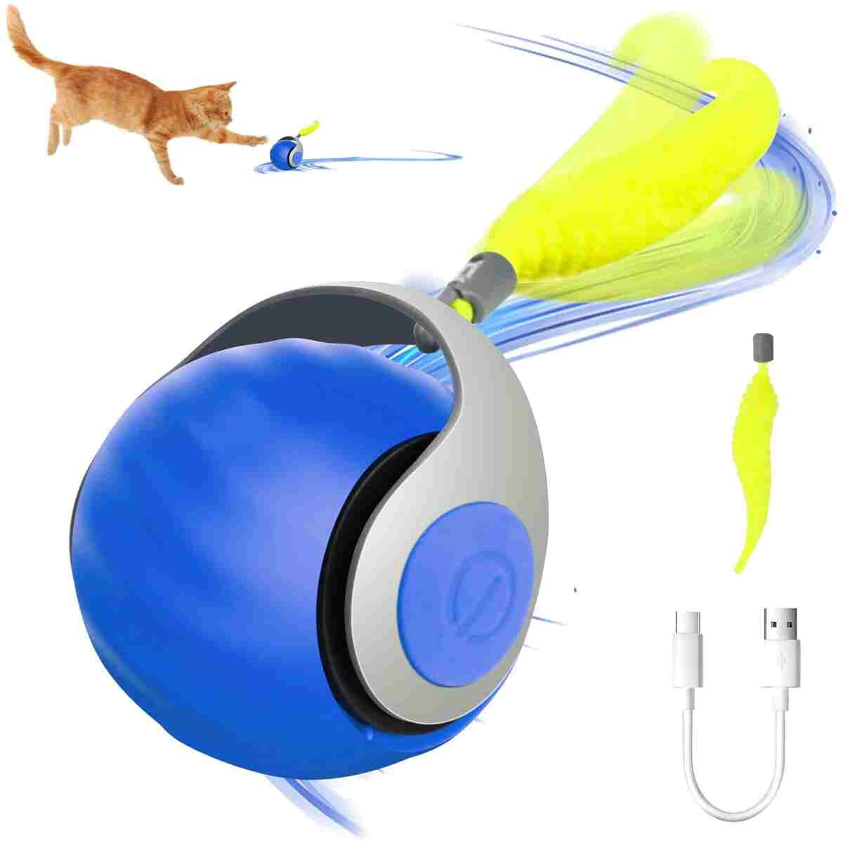 Cat Chasing Toys, Intelligent Interactive Toys for Cats, Automatic Cat Rolling Ball Toys, Cat Toys That Can Escape