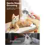 Cat Steam Brush, Brushes for Indoor Cats with Release Button, Dual Speed Spray USB Rechargeable Grooming Supplies, Cat Brush for Shedding Suitable for All Long-haired and...