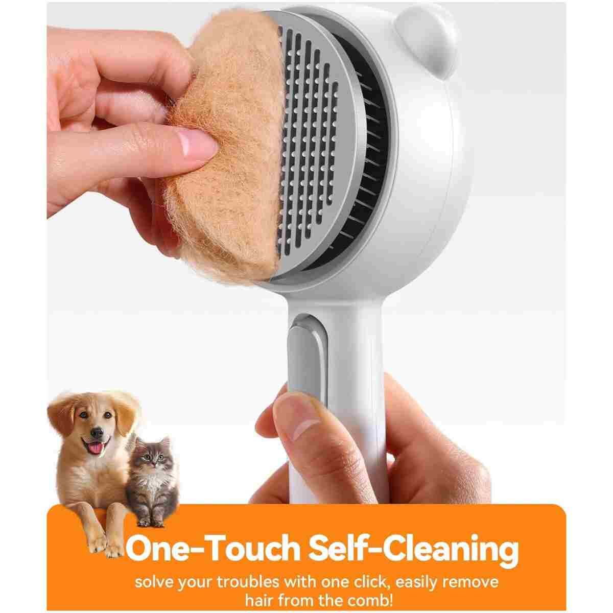 Cat Steam Brush, Brushes for Indoor Cats with Release Button, Dual Speed Spray USB Rechargeable Grooming Supplies, Cat Brush for Shedding Suitable for All Long-haired and...
