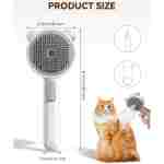 Cat Steam Brush, Brushes for Indoor Cats with Release Button, Dual Speed Spray USB Rechargeable Grooming Supplies, Cat Brush for Shedding Suitable for All Long-haired and...