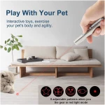 Cat Toys Laser Pointer for Indoor, Rechargeable, 7 Adjustable Wand Red Light Pet Interactive Cat Mouse Toys to Keep Busyfor Kitten Dog Chase Play