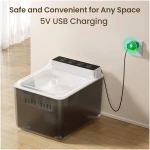 Cat Water Fountain with Dust Cover, 102 oz/3L Automatic Cat Water Dispenser Bowl with Battery Operated, Cat Fountain Super Silent Pet Water Fountain for Dogs and Cats Indoor(