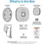 CHAMBERLAIN Smart Garage Control - Wireless Garage Hub and Sensor with Wifi & Bluetooth - Smartphone Controlled, myQ-G0401-ES, White