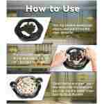 Chicken Shredder Tool Twist for Kitchen, Manual Chicken Breast Grinder Machine for Ground Food, Meat & Vegetables (Elegant Black)