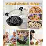 Chicken Shredder Tool Twist for Kitchen, Manual Chicken Breast Grinder Machine for Ground Food, Meat & Vegetables (Elegant Black)