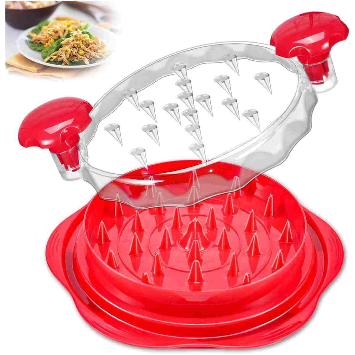 Chicken Shredder Tool Twist for Kitchen, Manual Chicken Breast Grinder Machine for Ground Food, Meat & Vegetables (Elegant Black)