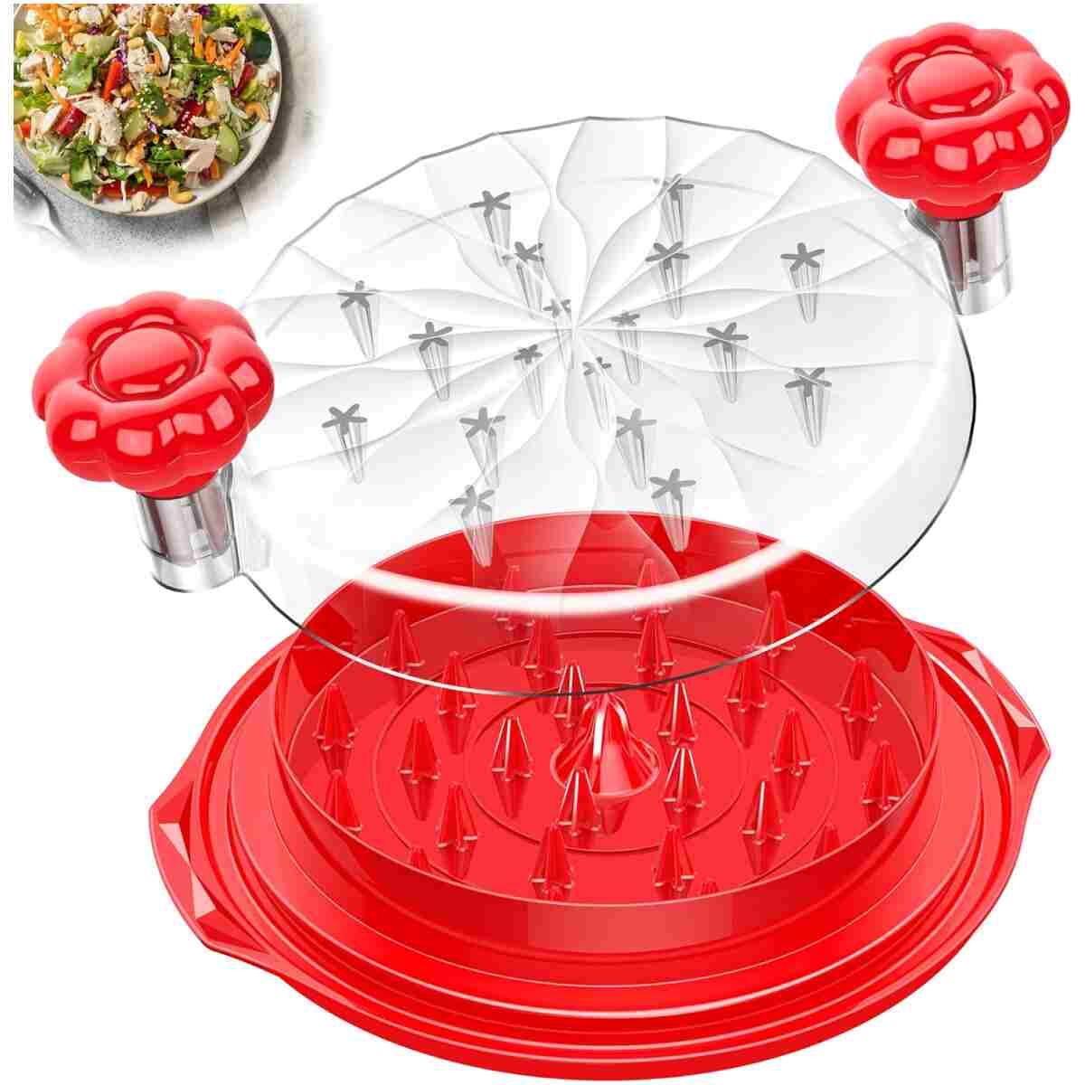 Chicken Shredder Tool Twist Large - 10'' Pro Meat Shredders for Chicken Breast,Visible Kitchen Gadgets Grinder Machine with Brush,Strong Anti-Slip Strip,Ergonomic Handle,BPA...