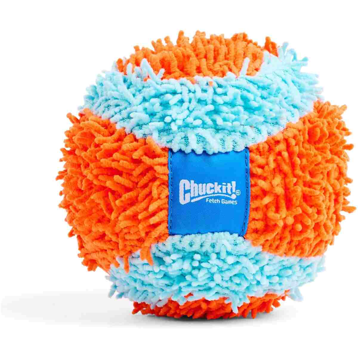 Chuckit! Indoor Fetch Ball Dog Toy for Dogs - Interactive Dog Toys for Boredom, 4.75 Inch, Orange and Blue
