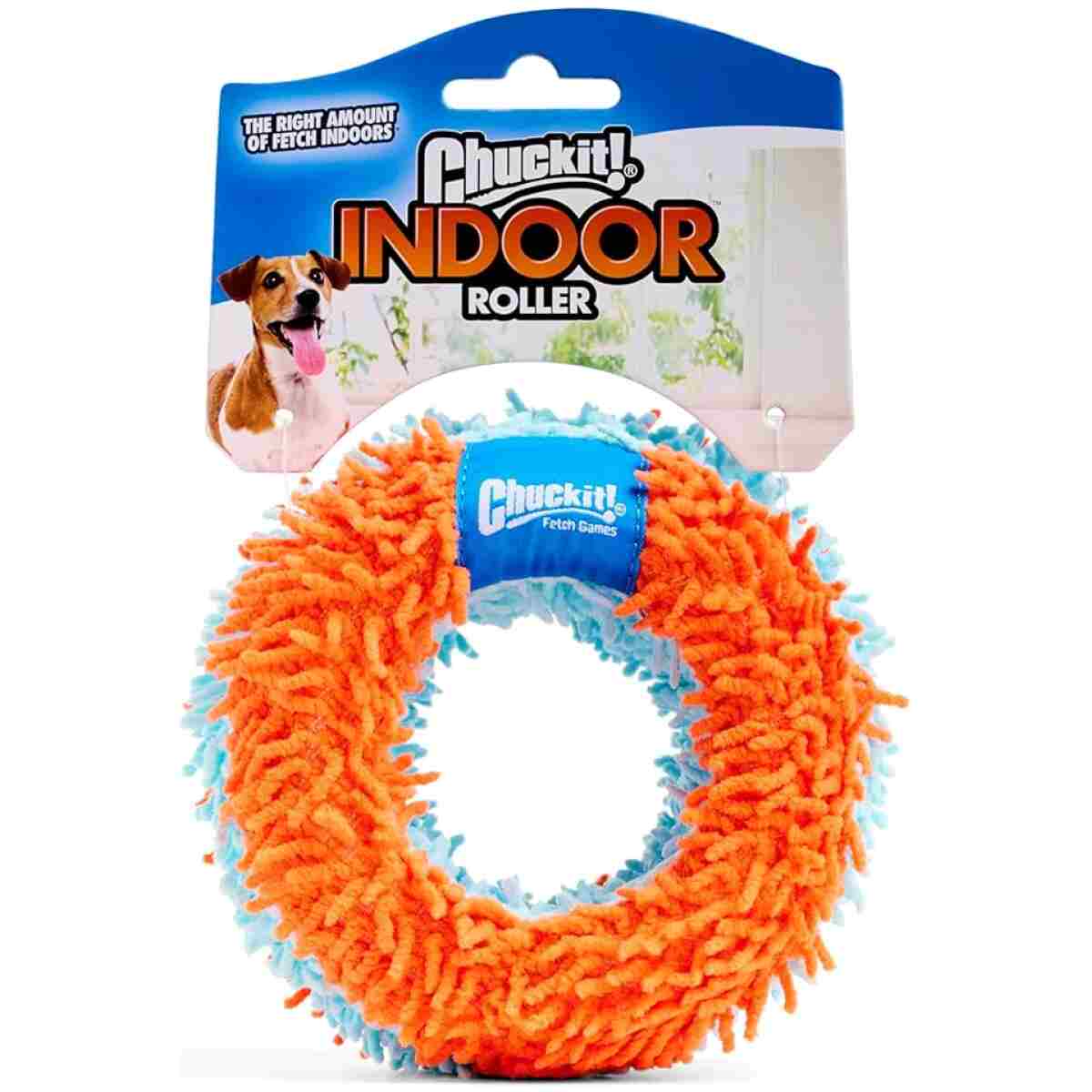 Chuckit! Indoor Fetch Shaker for Dogs - Interactive Dog Toys for Boredom, 7.75 Inch, Orange and Blue