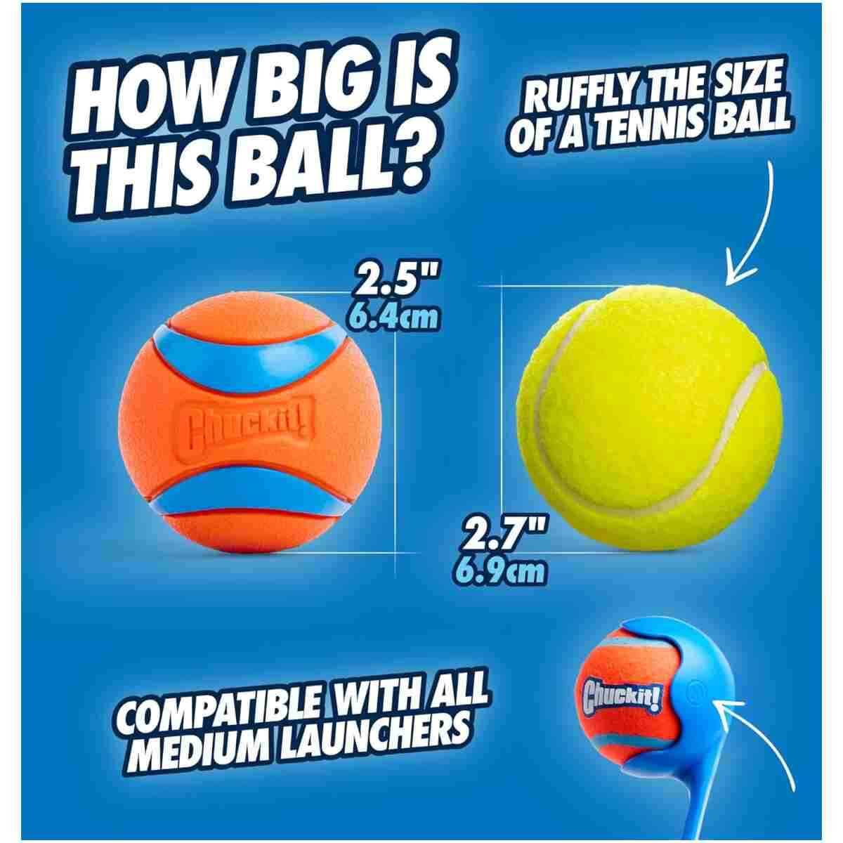 Chuckit! Ultra Ball Dog Toy with Chuckit! Cleaning Bucket Bundle, Bouncy Fetch Pet Toys For Dogs 20-60 lbs, Interactive Dog Toys, Durable Rubber, Size Medium, 2.5-inch Diameter,...