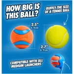 Chuckit! Ultra Ball Dog Toy with Chuckit! Cleaning Bucket Bundle, Bouncy Fetch Pet Toys For Dogs 20-60 lbs, Interactive Dog Toys, Durable Rubber, Size Medium, 2.5-inch Diameter,...
