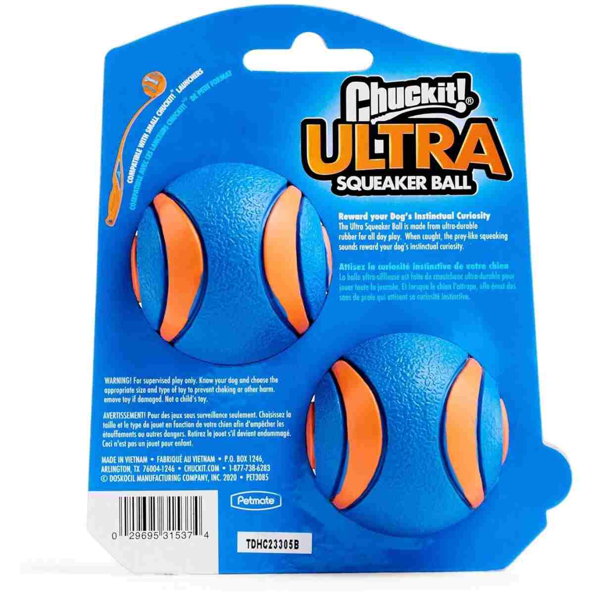 Chuckit! Ultra Ball Dog Toy with Chuckit! Cleaning Bucket Bundle, Bouncy Fetch Pet Toys For Dogs 20-60 lbs, Interactive Dog Toys, Durable Rubber, Size Medium, 2.5-inch Diameter,...