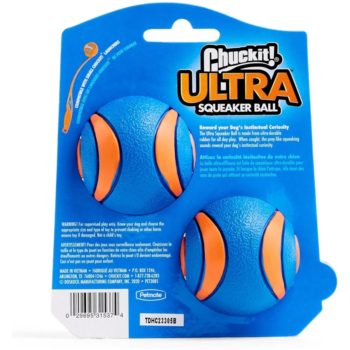 Chuckit! Ultra Ball Dog Toy with Chuckit! Cleaning Bucket Bundle, Bouncy Fetch Pet Toys For Dogs 20-60 lbs, Interactive Dog Toys, Durable Rubber, Size Medium, 2.5-inch Diameter,...