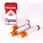 Cigarette Dog Toy Cigarette Pack with 3 Pcs Giggly Cigarettes and Food-Hiding Pack Interactive Plush Dog Toys for Puppy Small and Medium Dogs