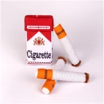 Cigarette Dog Toy Cigarette Pack with 3 Pcs Giggly Cigarettes and Food-Hiding Pack Interactive Plush Dog Toys for Puppy Small and Medium Dogs