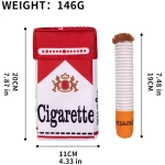 Cigarette Dog Toy Cigarette Pack with 3 Pcs Giggly Cigarettes and Food-Hiding Pack Interactive Plush Dog Toys for Puppy Small and Medium Dogs