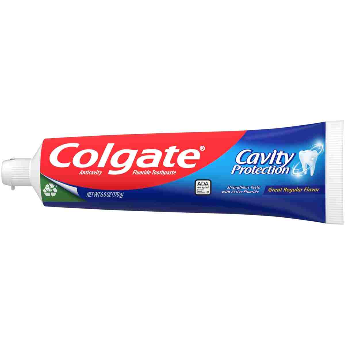 Colgate Cavity Protection Regular Fluoride Toothpaste, White, 6 oz